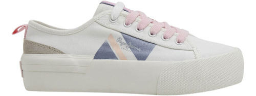 Tenis Pepe Jeans Mujer Allen Flag Color W Blanco - Talla 6