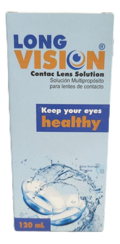 Long Vision 120 Ml Solución Limpiadora Lentes De Contacto