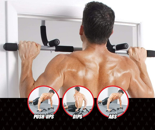 Imagen 3 de 5 de Barra Multifuncional Para Puerta Abdominales Brazos Pecho
