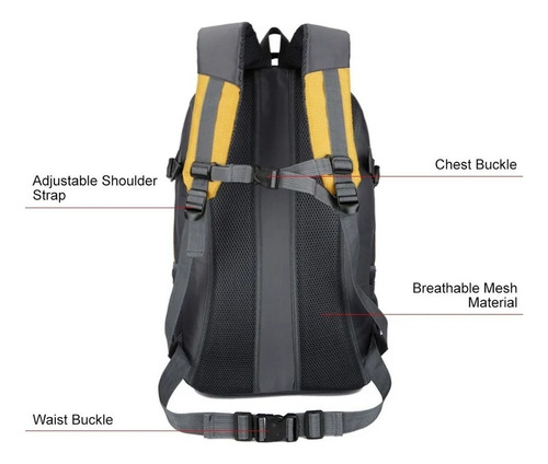 Morral Impermeable 45 L Gran Capacidad Montañismo