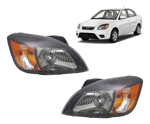 Faros Delanteros Kia Rio/rio5 2010-2011 Conjunto Halógeno Iz