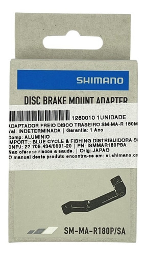 Imagem 3 de 5 de Adaptador P/ Freio Disco Traseiro 180mm Is/pm - Shimano