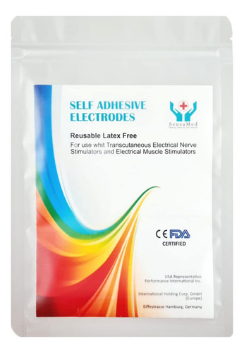 Sensamed - 4 Electrodos Pads Parches 4x8cm - Compatibles Con Hivox, Beurer, Electro Reflex Energizer, Soqi, Hidow