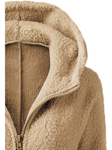 Chaqueta De Invierno Con Cremallera De Lana De Cordero Para