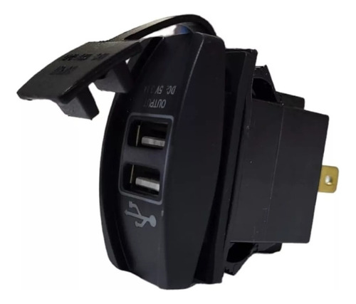 Cargador Doble Usb 12v 24v Rectang 3.1 Amp Carga Rapida Azul