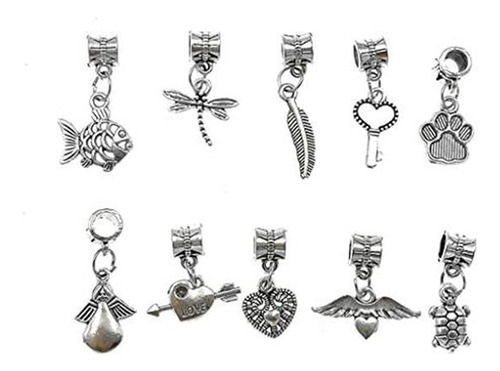 Aleación Kinteshun Dangle Spacer Beads Bails Conector Con De