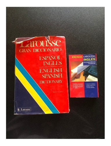 2 Diccionarios Larousse: Español Inglés + Corresp. Comercial