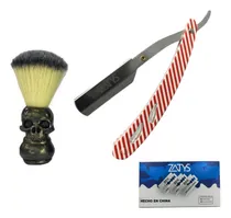 Comprar Kit Afeitado Barber Navaja Afeitar + Filo + Brocha Afeitar