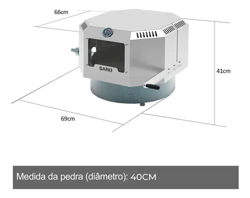 Forno Para Pizza Compacto Saro Design Exclusivo Fc40 | MercadoLivre