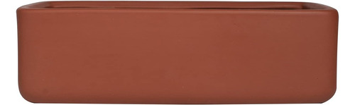 Maceta Rectangular De Terracota Poco Profunda De 10 Pulgadas
