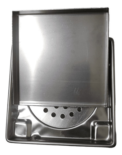 Kit 24x Ralo Inox Square Tampa Oculta Invisivel 15x15