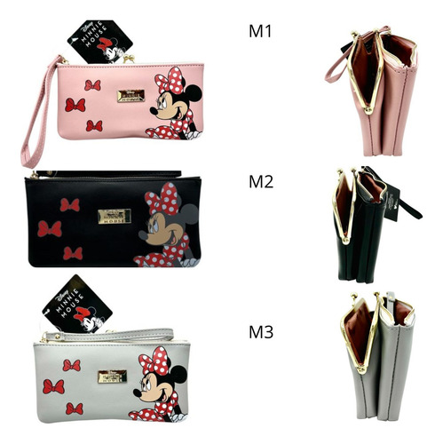 Billetera Monedero Disney Con Compartimientos Minnie Mouse