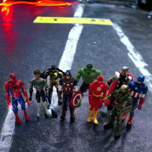 Juguetes Super Heroes Marvel Y Nerf Paquete De 11 (Usado)