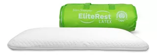 Elite Rest Slim Sleeper - Almohada Delgada De Látex, Una Alm