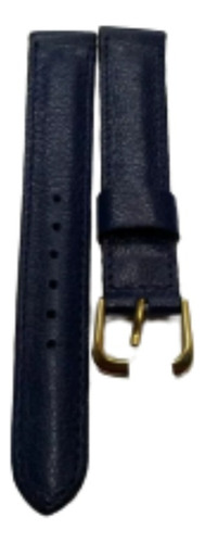 Malla Para Reloj Cuero Azul 16mm 14