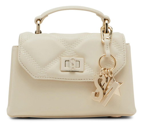 Steve Madden Bsymone Micro Turnlock Satchel, Marfil