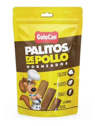 Golocan Palitos De Pollo Horneados 450gr Golosina P/ Perro  