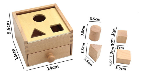 Cubo De Clasificación Con Forma De Madera, Caja A Juego,