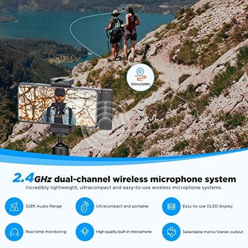 Micrófono Lavalier Inalámbrico De Doble Canal Boya Para Usb