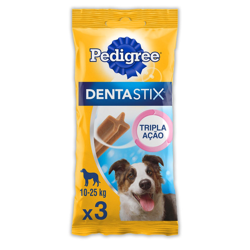 Paquete de refrigerios Pedigree Dentastix para perros adultos de raza mediana, 77 g, 3 unidades