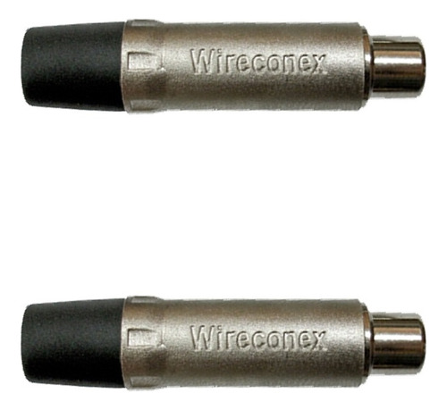Conector Linha Rca Metal Fêmea - Wireconex - Kit 02 Unidades