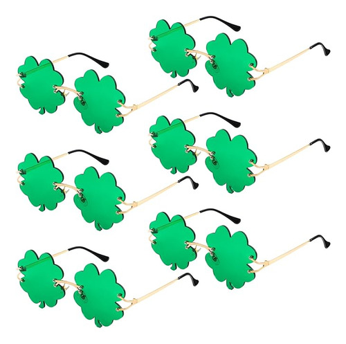 6 Pares Lentes Sol Trebol Verde Irlandes Para El Dia San Pat