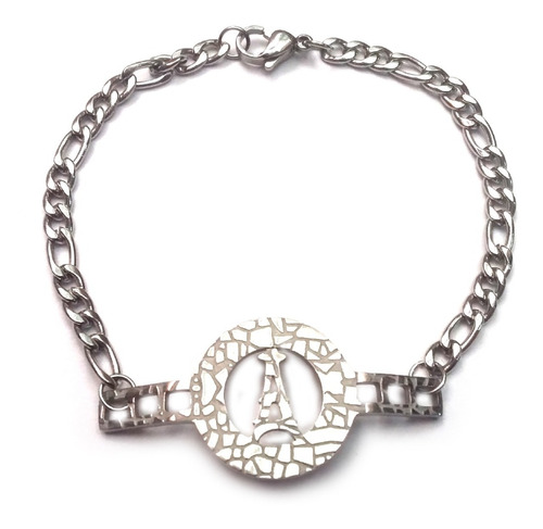 Pulsera Acero Quirurgico Torre Eiffel / Paris + Estuche