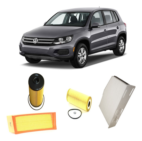 Kit 4 Filtros Wega Volkswagen Tiguan Tdi