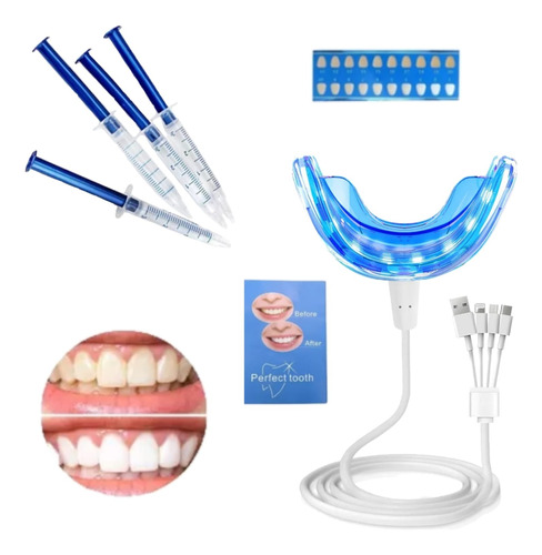 Kit Para Blanqueamiento Dental Electrónico Y Jeringa Gel