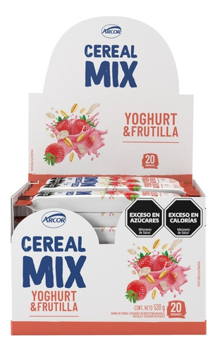 Barra De Cereales Cereal Mix Yoghurt Y Frutilla X20 Unidades
