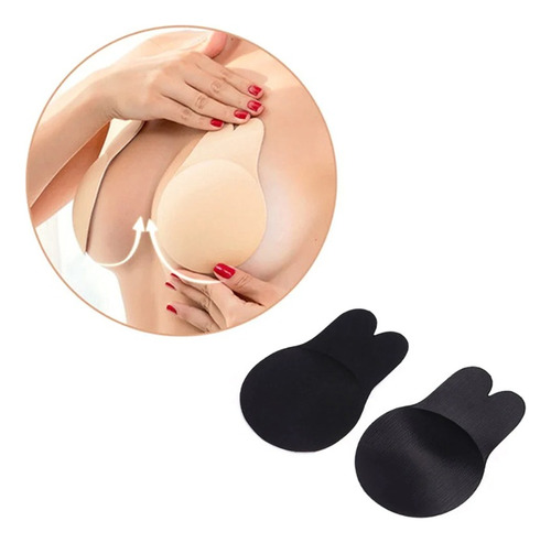 Brasier Invisible Push Up Con Levantador - Negro