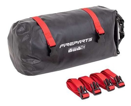Imagen 1 de 9 de Fire Parts Dry Bag Motocicleta C15 Litros Negro