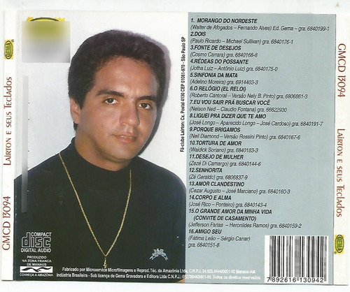 Cd - Lairton E Seus Teclados - Morango Do Nordeste (Usado)