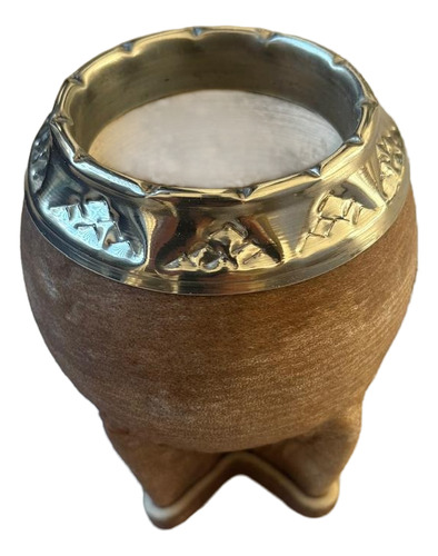 Mate Torpedo Crudo Calabaza Marrón Claro Torpedo Crudo Cincelado