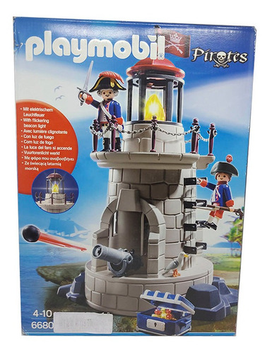 Imagem 1 de 6 de Playmobil Pirates 6680 Soldados Na Torre Do Farol Iluminado