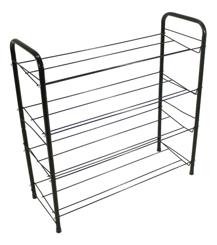 Imagem 2 de 2 de Sapateira De Chão P/12 Pares Aramado Preto Csk 7203