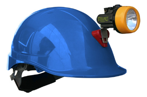 Casco Mta Abs / Portalampara Azul