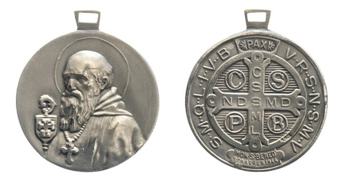 Medalla Religiosa De San Benito De 40 Mm