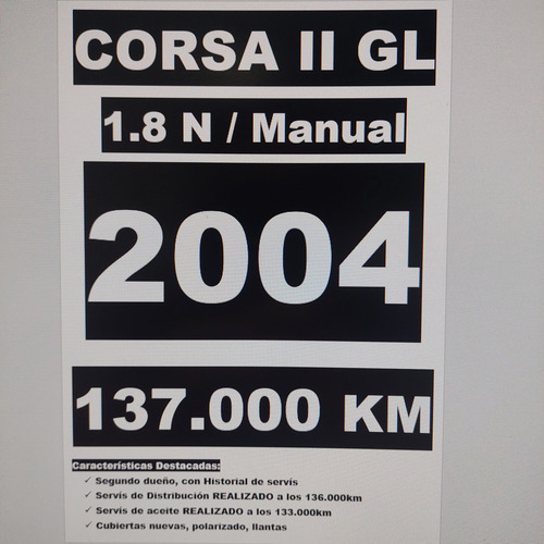 Chevrolet Corsa 1.8 Gl Aa+da