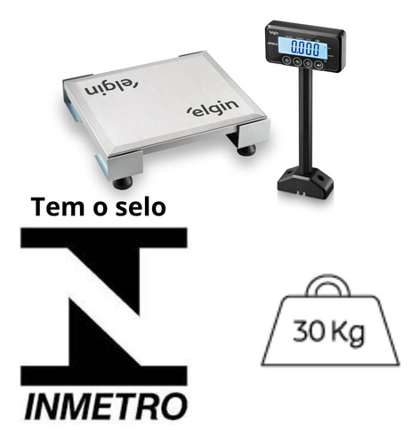 Balança Elgin Dp 30ck 30kg Checkout Aço Inox A Melhor Custo