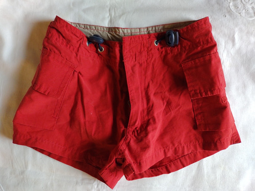 Short Rojo Coniglio Talle 4 Con Bolsillos