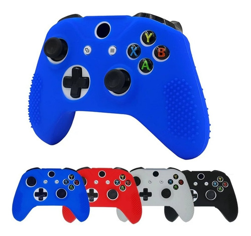 Kit 2 Capas Controle Xbox One Grip Borracha Botão Analógico