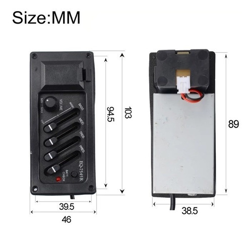 Micrófono Ecualizador Eq7545r Profesional Guitarra Acústica