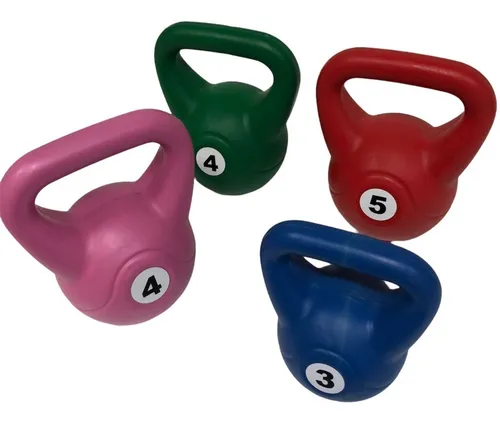 Kettlebell Pesa Rusa Fitness Mir Plastica 7kg Gimnasio Cuota