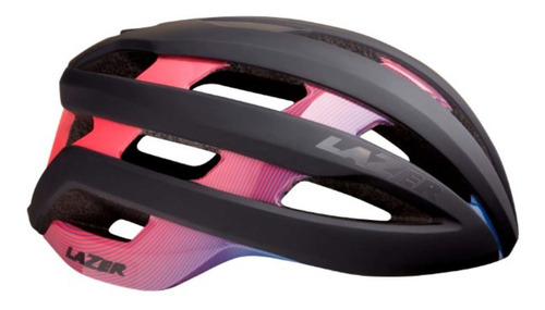 Capacete Lazer Sphere Preto Rosa E Azul In Mold Ciclismo