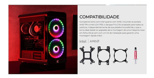 Imagem 5 de 7 de Water Cooler Para Processador Sangue Frio 240mm Pcyes