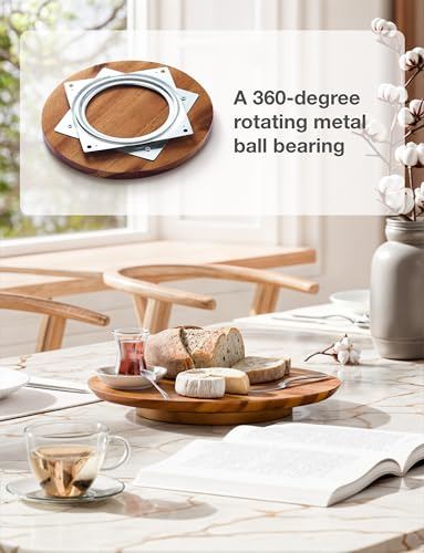 Lazy Susan Organizador De Mesa De Acacia De 13 Pulgadas - P