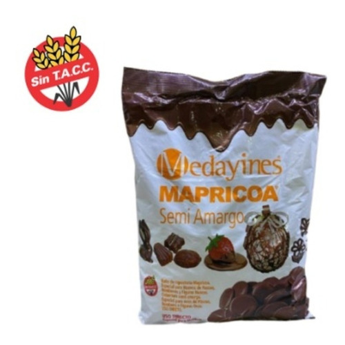 Chocolate Mapricoa Medayines Semiamargo X1kg