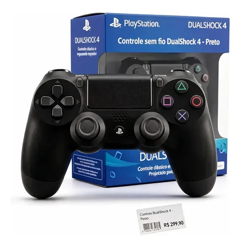 Controle Sem Fio Compatível Com Pc Gamer Ps3 Ps4 Ps5 Preto Preto