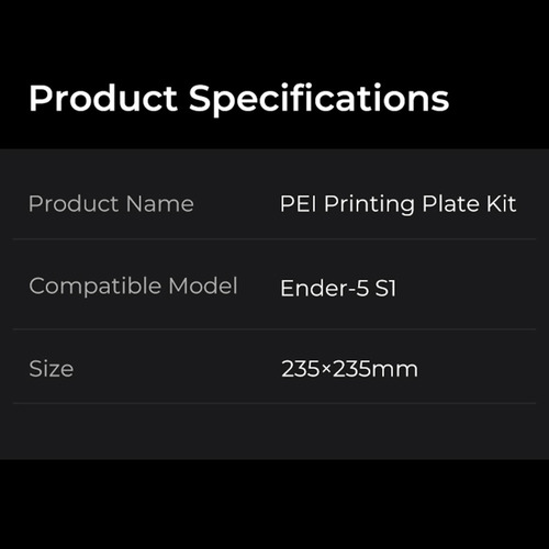 Kit De Planchas De Impresión Creality 3d Ender-5 S1 Pei